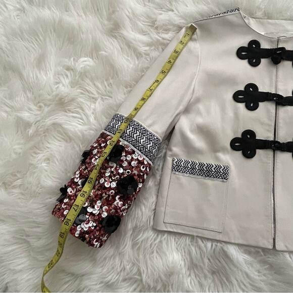 Nomadi Deluxe Artisan Leather Sequin Jacket XS New Boho  Sequins - Picture 13 of 14